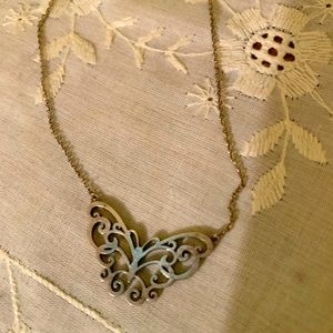 Tiffany & Co filigree butterfly necklace.